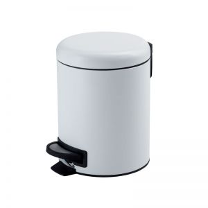 Gedy Matt White Potty Pedal Bin 3L