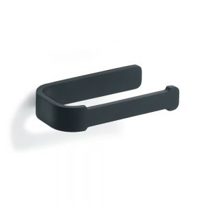 Gedy Outline Matt Black Wall Mounted Open Toilet Roll Holder