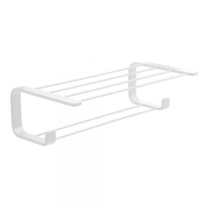 Gedy Outline Matt White Double Towel Rack