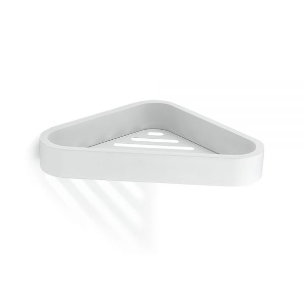Gedy Outline Matt White Wall Mounted Corner Shower Basket