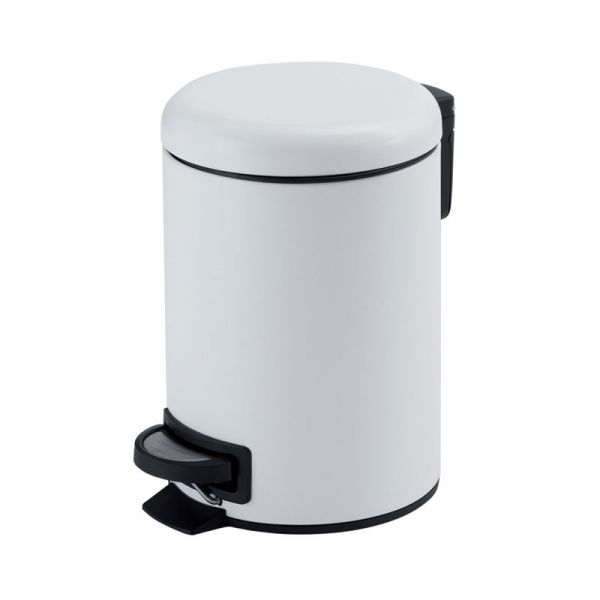 Gedy Matt White Potty Pedal Bin 5L