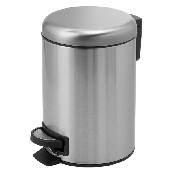 Gedy Potty Brushed Stainless Steel Pedal Bin 5L
