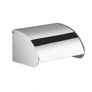 Gedy G Pro Chrome Toilet Roll Holder with Flap