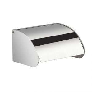 Gedy G Pro Chrome Toilet Roll Holder with Flap
