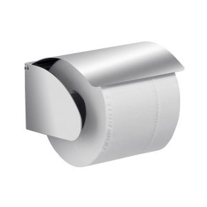 Gedy G Pro Brushed Stainless Steel Toilet Roll Holder with Flap