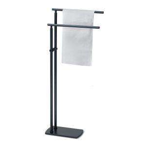 Gedy Florida Matt Black Freestanding Towel Stand