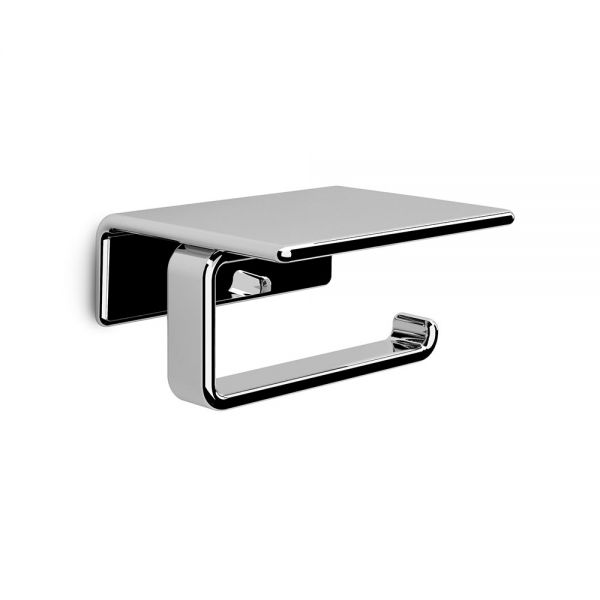 Gedy Il Giglio Chrome Open Toilet Roll Holder with Shelf