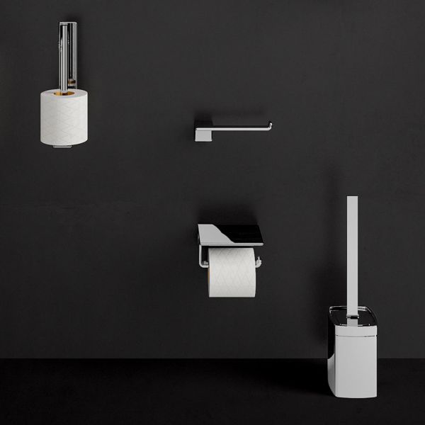 Gedy Il Giglio Chrome Freestanding Toilet Brush Set #2