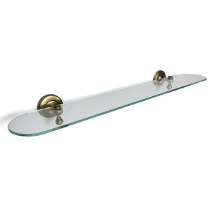 Origins Living Albany Aged Brass Glass Shelf