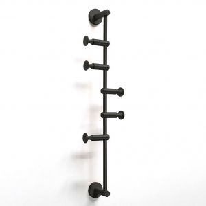 Origins Living Black Archer Vertical Rail with 5 Hooks