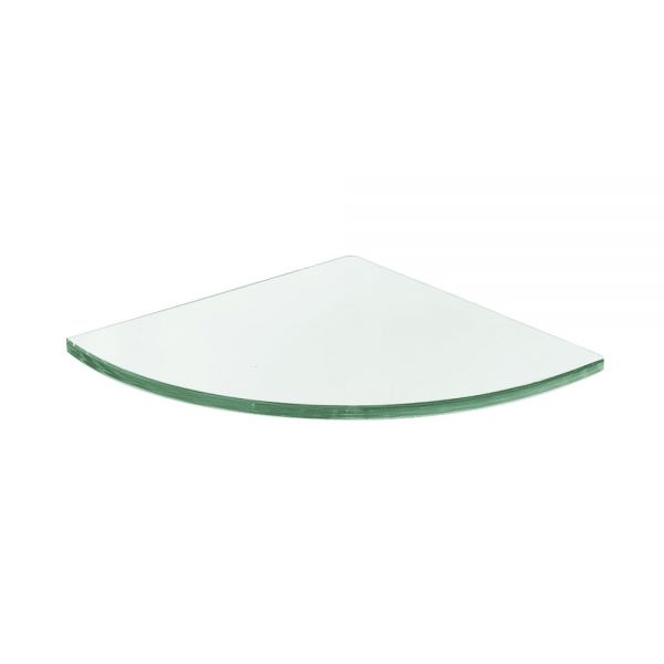 Origins Living Pier 250 Clear Glass Corner Shelf