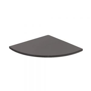 Origins Living Pier 250 Black Glass Corner Shelf