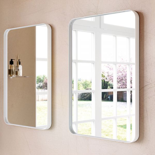 Origins Living City White 500 x 750 Rectangular Bathroom Mirror #2