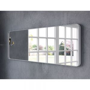 Origins Living City White 1500 x 500 Rectangular Bathroom Mirror