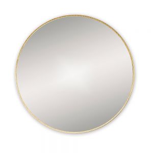 Origins Living Docklands Brushed Brass 800 x 800 Round Bathroom Mirror