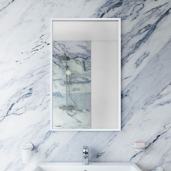 Origins Living Docklands White 500 x 800 Rectangular Bathroom Mirror #2