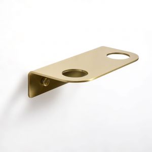 Origins Living Brushed Brass Bottle Holder 2 Holes