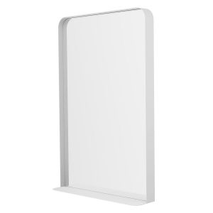 Origins Living City White 500 x 750mm Rectangular Bathroom Mirror with Shelf