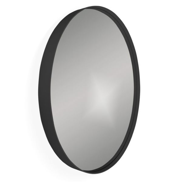 Origins Living City Black 800 x 800mm Round Bathroom Mirror