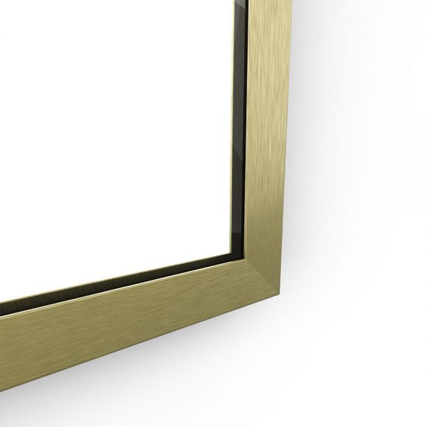 Origins Living Docklands 400 x 1000 Brushed Brass Bathroom Mirror #3