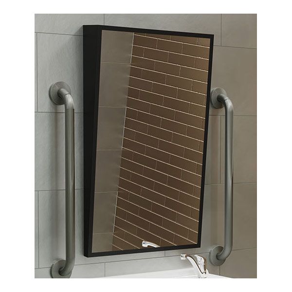 Origins Living Docklands Black 500 x 800mm Rectangular Angled Bathroom Mirror #2