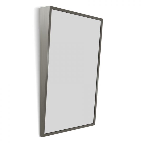 Origins Living Docklands Brushed Stainless Steel 500 x 800mm Rectangular Angled Bathroom Mirror