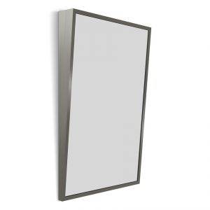Origins Living Docklands Brushed Stainless Steel 500 x 800mm Rectangular Angled Bathroom Mirror