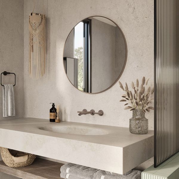 Origins Living Docklands Brushed Bronze Round Mirror 800 x 800mm #5