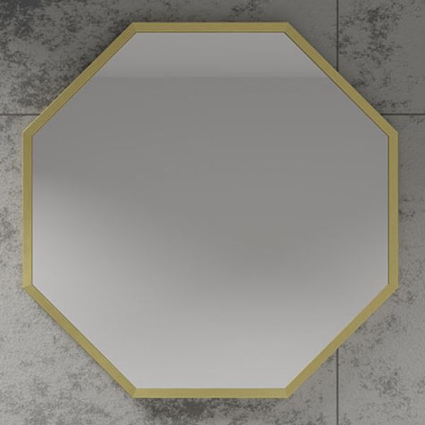 Origins Living Docklands Brushed Brass 600 x 600mm Octagonal Bathroom Mirror #2
