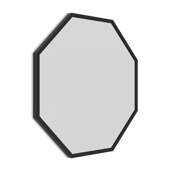 Origins Living Docklands Black 600 x 600mm Octagonal Bathroom Mirror