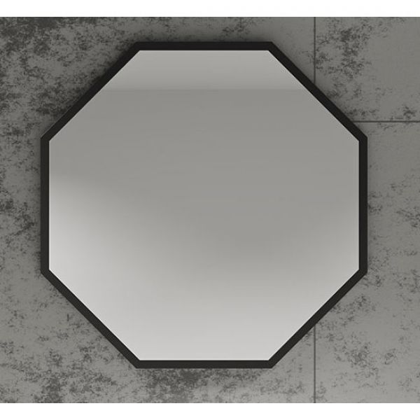 Origins Living Docklands Black 600 x 600mm Octagonal Bathroom Mirror #2