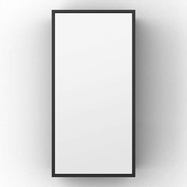 Origins Living Dockside Mirror With Black Open Shelving 300 x 600mm #2