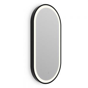 Origins Living Lomax Light Capsule Brushed Black LED Bathroom Mirror 400 x 800mm