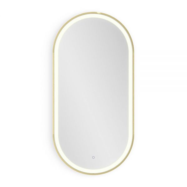 Origins Living Lomax Light Capsule Brushed Brass LED Bathroom Mirror 500 x 1000mm #2