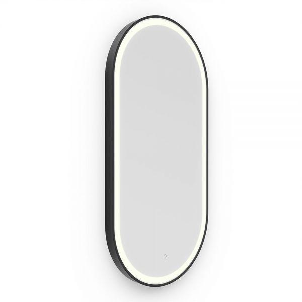 Origins Living Lomax Light Capsule Brushed Black LED Bathroom Mirror 500 x 1000mm