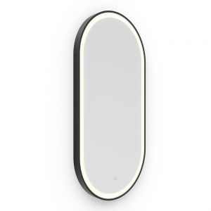Origins Living Lomax Light Capsule Brushed Black LED Bathroom Mirror 500 x 1000mm