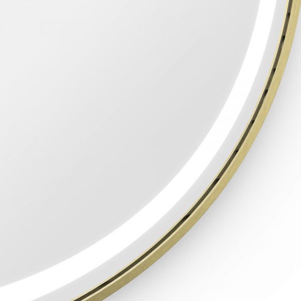 Origins Living Lomax Light Brushed Brass Round Illuminated Mirror 700 x 700mm #4