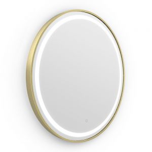 Origins Living Lomax Light Brushed Brass Round Illuminated Mirror 700 x 700mm