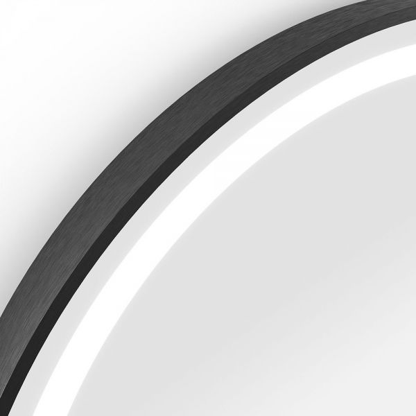 Origins Living Lomax Light Black Round Illuminated Mirror 700 x 700mm #3