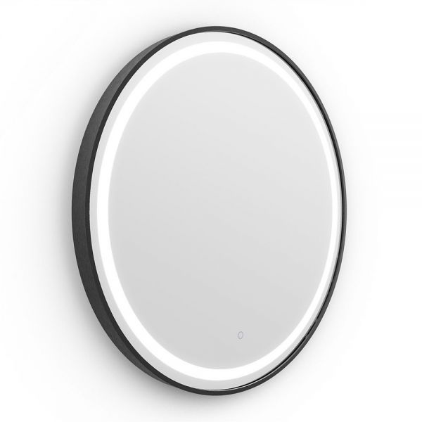 Origins Living Lomax Light Black Round Illuminated Mirror 700 x 700mm
