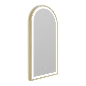 Origins Living Lomax Light Arch Brushed Brass LED Bathroom Mirror 400 x 800mm
