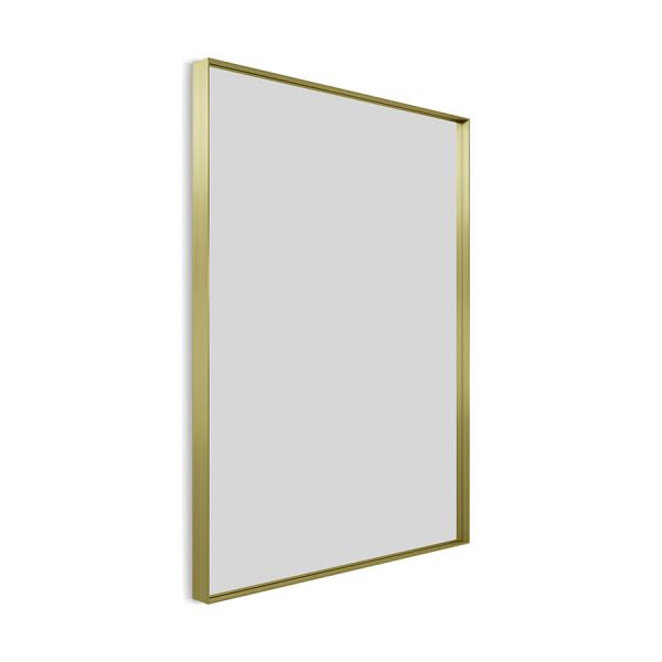 Origins Living Newington Brushed Brass 600 x 800mm Rectangular Bathroom Mirror