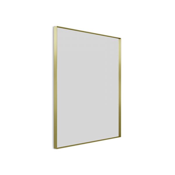 Origins Living Newington Brushed Brass 1000 x 800mm Rectangular Bathroom Mirror