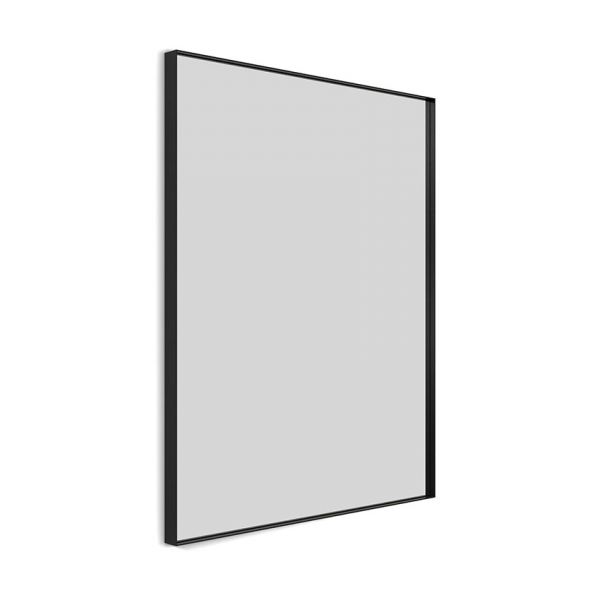 Origins Living Newington Black 1000 x 800mm Rectangular Bathroom Mirror