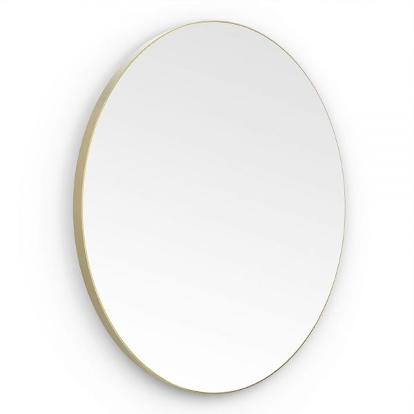 Origins Living Oslo Round 600 x 600 Brushed Brass Bathroom Mirror