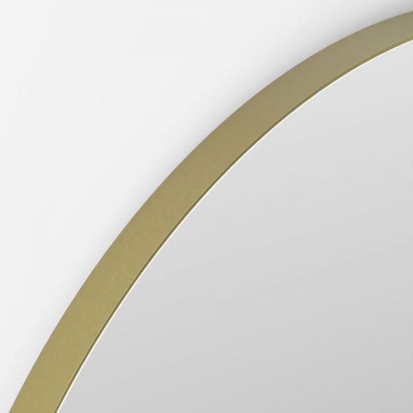 Origins Living Oslo Round 600 x 600 Brushed Brass Bathroom Mirror #4