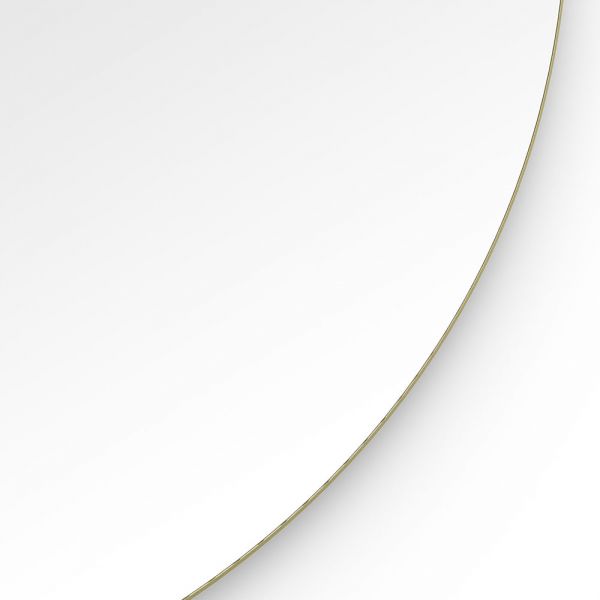 Origins Living Oslo Round 600 x 600 Brushed Brass Bathroom Mirror #3