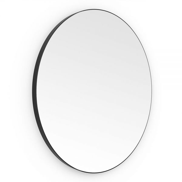 Origins Living Oslo Round 600 x 600 Matt Black Bathroom Mirror