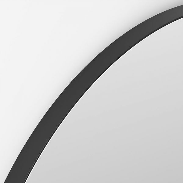 Origins Living Oslo Round 600 x 600 Matt Black Bathroom Mirror #3