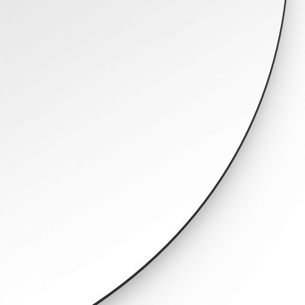 Origins Living Oslo Round 600 x 600 Matt Black Bathroom Mirror #4